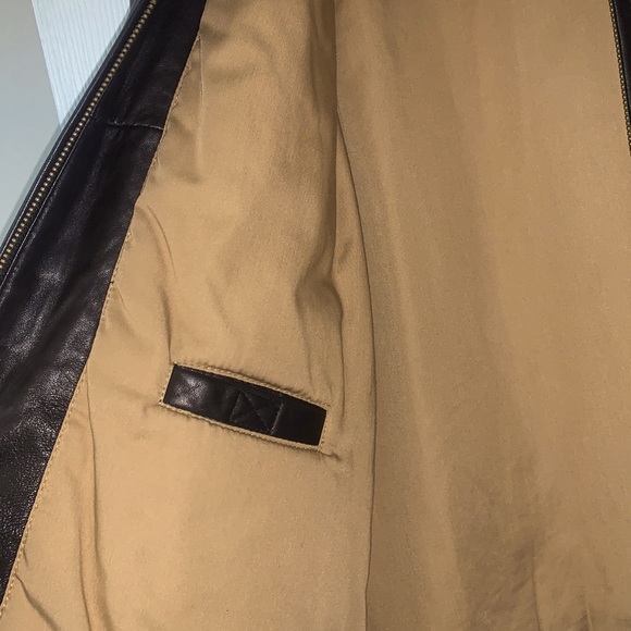 MENS DOCKERS BLACK LEATHER JACKET - Picture 4 of 7